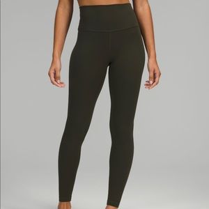 Lululemon Wunder Under Leggings Dark Olive size 0